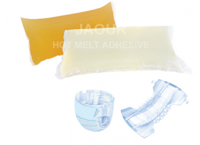 Colle en caoutchouc des serviettes hygiéniques PSA de couche-culotte de résine synthétique avec la couleur transparente 0