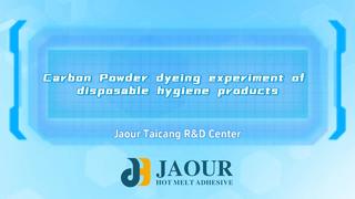 Expérience de teinture de poudre de carbone de produits d'hygiène jetables