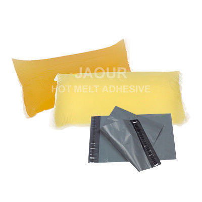 Adhésif chaud de colle de fonte de JAOUR pour le messager Parcel Bags avec la pointe forte jaune-clair et molle