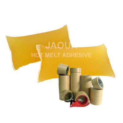 Couleur jaune clair chaud Fusion PSA Pressure sensible Adhésif à base de caoutchouc Résistance au vieillissement pour le ruban adhésif de papier Kraft